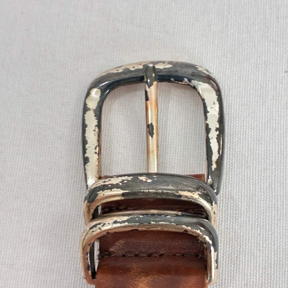 Y2K Fossil Braided Belt Mens 34 Brown Woven Leather Western Boho Vintage - Picture 6 of 9